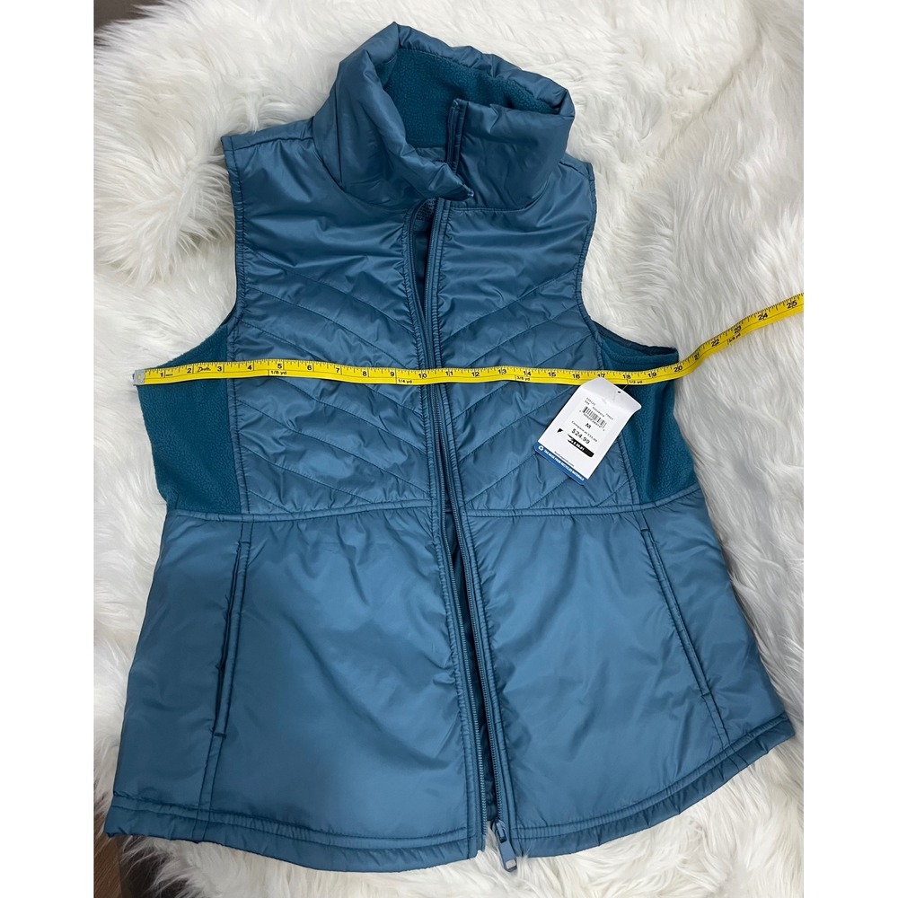 Reel Legends Women's Quilted Fleece Vest Blue Size M Full Zip NWT - Picture 4 of 7